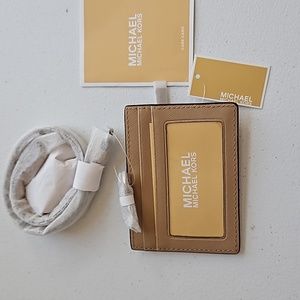 Michael Kors leather lanyard